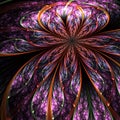 Glossy dark purple fractal flower