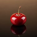 The setup highlights the cherry s round shape and plumpness giving it a Royalty Free Stock Photo