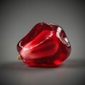 A glossy, deep red object resembling a bell pepper, displaying high reflectivity and Royalty Free Stock Photo