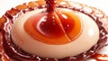 Glossy Delight Capturing the Vibrant Peach Glaze in Stunning Macro Photography.AI Generated