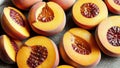 Glossy Delight Capturing the Vibrant Peach Glaze in Stunning Macro Photography.AI Generated