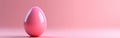 Glossy easter egg resting on smooth pastel background for modern decor. Generative AI Royalty Free Stock Photo
