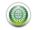 Glossy Eco-Friendly Earth Icon