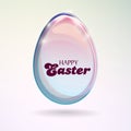 Glossy egg for Happy Easter celebration. Royalty Free Stock Photo