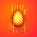 Glossy Egg for Happy Easter celebration. Royalty Free Stock Photo