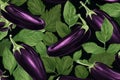 Glossy Eggplant vegetables. Generate Ai Royalty Free Stock Photo