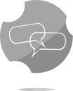 Glossy empty speech bubble web button icon