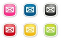 The glossy envelope icon set Royalty Free Stock Photo