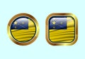 Glossy flag button of Niue, High quality web button design