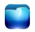 Glossy folder icon design Royalty Free Stock Photo