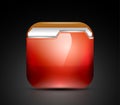 Glossy folder icon Royalty Free Stock Photo