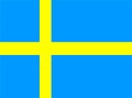 Glossy galss flag of Sweden Royalty Free Stock Photo