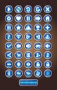 glossy game vctor button set