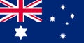 Glossy glass Australian flag as approved by the King in 1902, see Ausflag The Commonwealth Star has a six instead of seven pointed