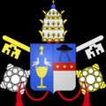 Glossy glass coat of arms of Pope Gregory XVI