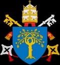 Glossy glass Coat of arms of the Popes of the family Della Rovere