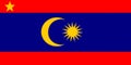 Glossy glass flag of Barisan Revolusi Nasional Melayu Patani Thailand