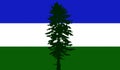 Glossy glass flag Cascadia independence movement