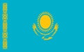 Glossy glass flag of City of Kazakhstan