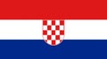 Glossy glass Flag of Croat people of Serbia