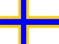 Glossy glass Flag of Finnish people of Sweden