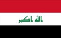 Glossy glass flag of Iraq Royalty Free Stock Photo