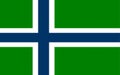 Glossy glass Flag of the island of South Uist, in the Outer Hebrides