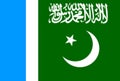 Glossy glass flag of the Jamaat-e-Islami Pakistan Royalty Free Stock Photo