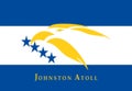 Glossy glass flag of Johnston Atoll