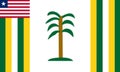 Glossy glass Flag of Liberian County of Grand Kru