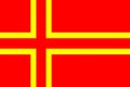 Glossy glass flag of nordic cross normandy, Norman nationalism in France