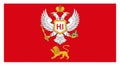 Glossy glass Flag of the Principality of Montenegro 1878-1910