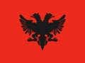 Glossy glass The Flag of the Provisional Government of Albania 1912-1914