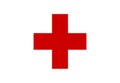 Glossy glass flag of Red Cross