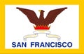 Glossy glass Flag of San Francisco