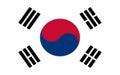 Glossy glass flag of South Korea