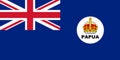 Glossy glass Flag of the Territory of Papua between September 1, 1906 - November 6, 1949
