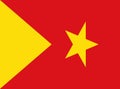 Glossy glass Flag of Tigray Tigrinya people