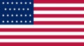 Glossy glass Flag of United States of America 1845 1846