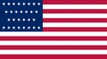 Glossy glass Flag of United States of America 1847 1848