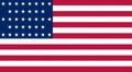 Glossy glass Flag of United States of America 1865 1867