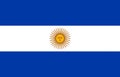 Glossy glass National flag of Argentina released in 1818