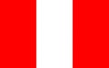 Glossy glass national flag of Peru