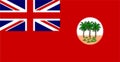 Glossy glass Red defaced ensign for Samoa