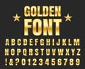 Glossy gold fonts