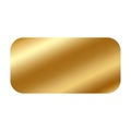Glossy gold rectangular bar isolated on white background Royalty Free Stock Photo