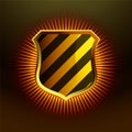 Glossy Gold shield emblem