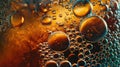 Glossy golden beer bubbles close-up. Generative AI Royalty Free Stock Photo