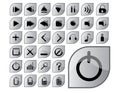 Glossy gray icons