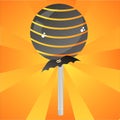 Glossy halloween lollipop background